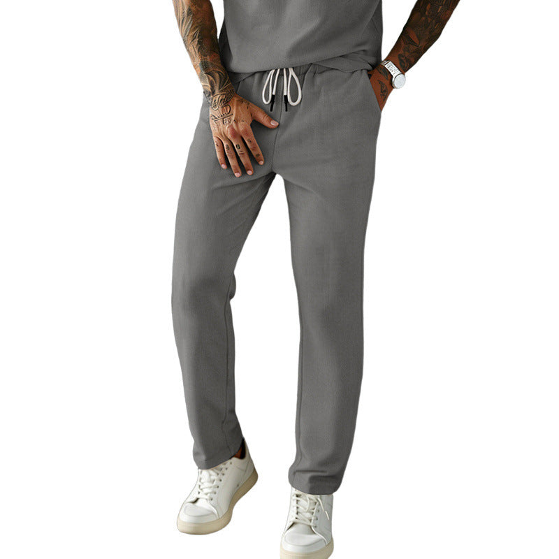 Herren Slim-Fit Jogginghose mit Kordelzug, elastischem Bund und seitlichen Eingrifftaschen Drune