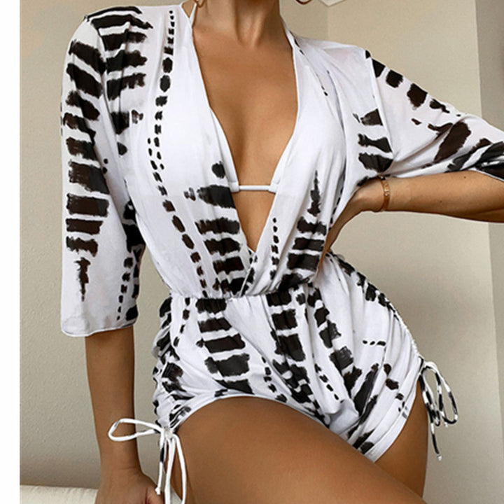 Damen Strand-Overall mit floralem Muster Drune