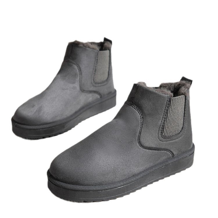 Damen  gefütterte Chelsea-Ankle-Boots mit Teddyfutter, elastischer Seitenblende und rutschfester Leichtsohle Drune