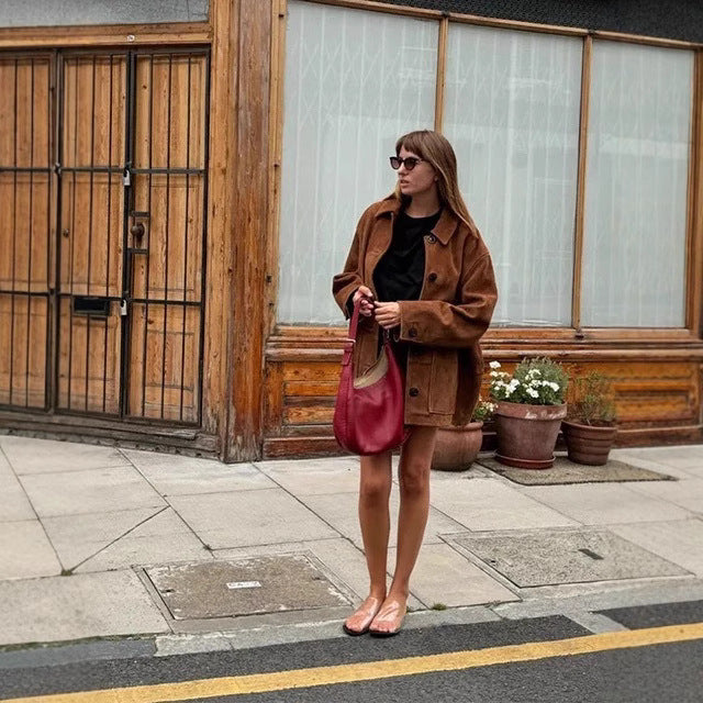 Damen trendige Utility-Jacke aus hochwertigem Material mit praktischen Taschen Drune