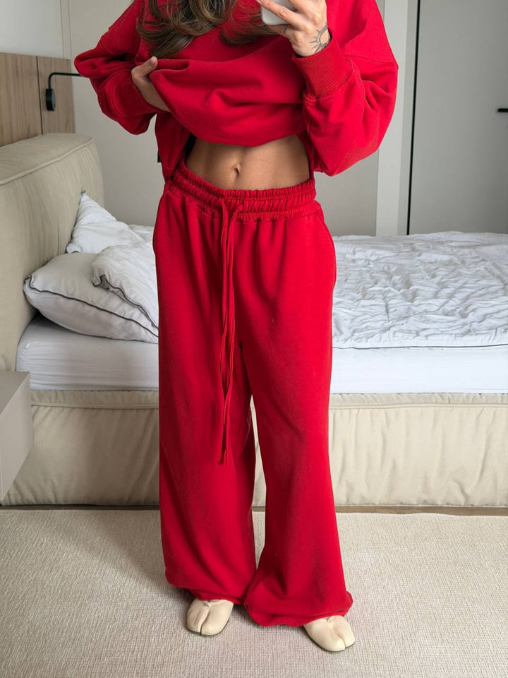 Damen Oversize Sweatshirt mit lässiger Passform und breiten Bündchen