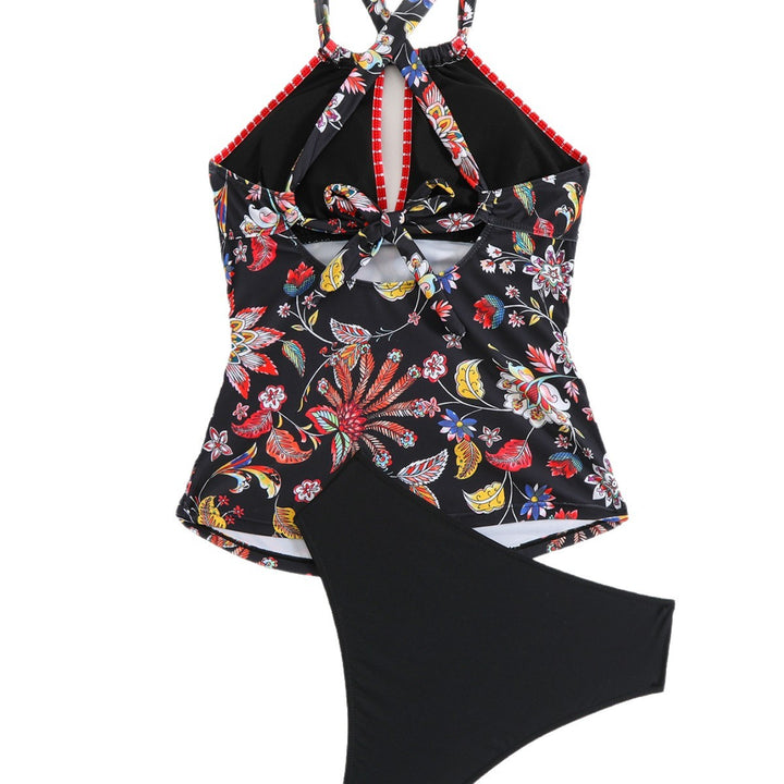 Damen Freizeitabzeichen Tankini mit dekorativen Cut-Outs Drune