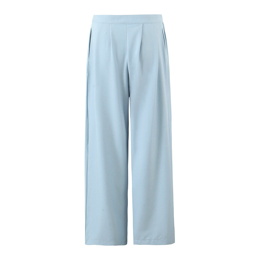 Damen Weite, elegante Hose mit Bundfalten Drune