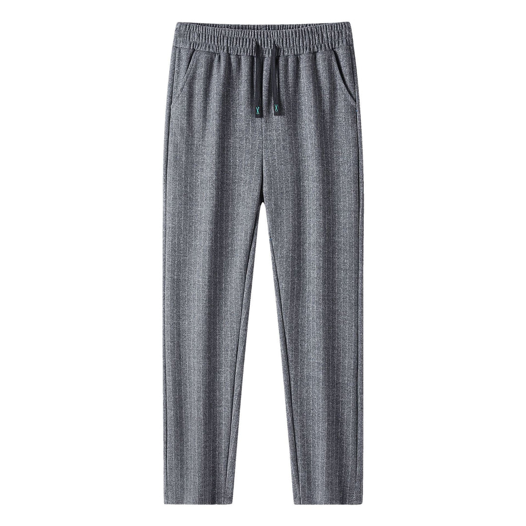 Damen Strick-Jogger mit Tunnelzug und feinem Nadelstreifen Drune
