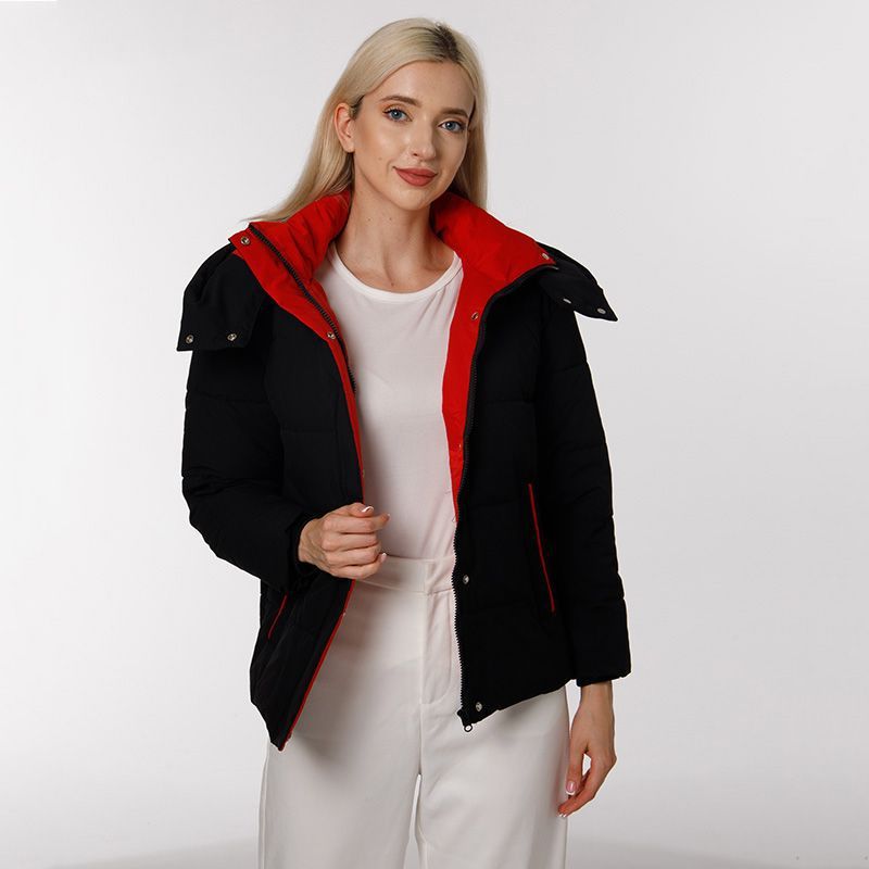 Damen gesteppte Winterjacke mit wendbarem Design und praktischen Taschen Drune