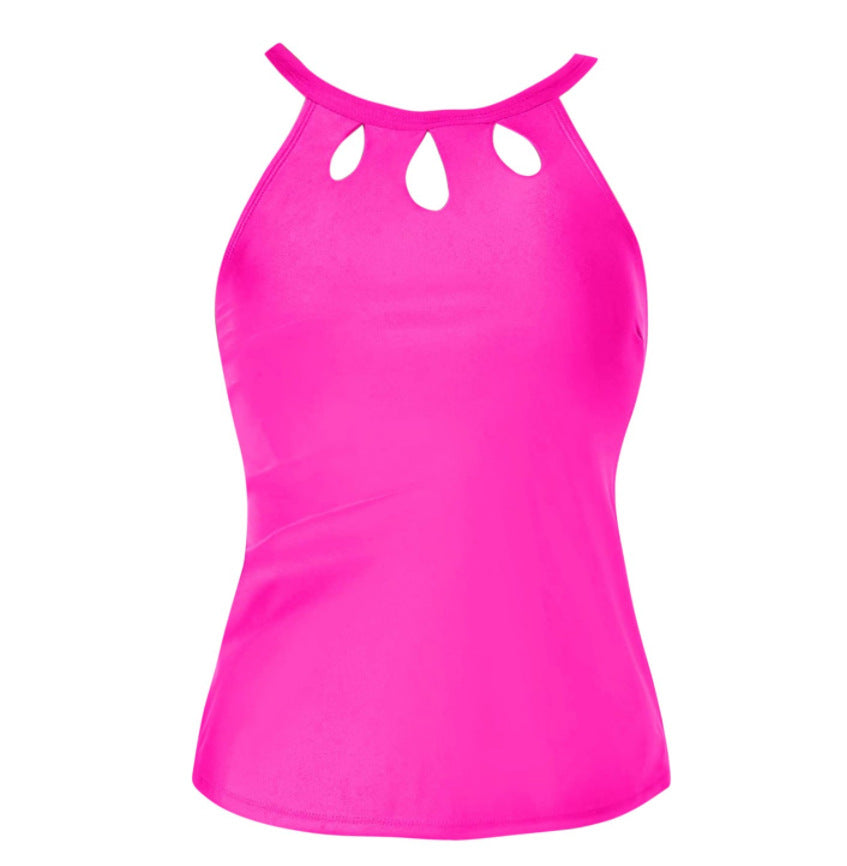 Damen Sportliches Tankini-Oberteil mit modischem Rundhalsausschnitt und Cut-Outs Drune