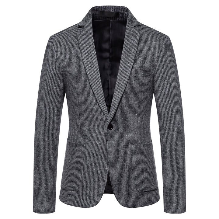 Herren eleganter Strickblazer mit strukturiertem Design und schmalem Schnitt Drune