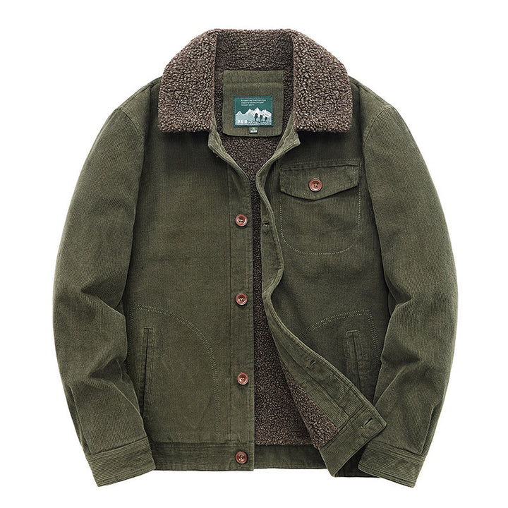 Herren Lässige Cordjacke mit Teddyfutter Drune 1787797411