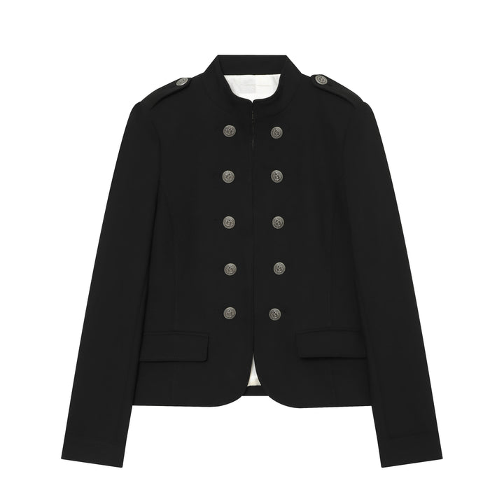 Damen nan taillierter Militärblazer mit Stehkragen und doppelreihiger Zierknopfleiste Drune
