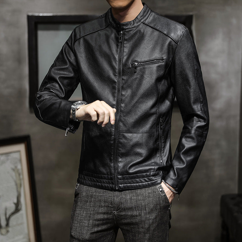 Herren Modische Kunstlederjacke Drune 1788321727