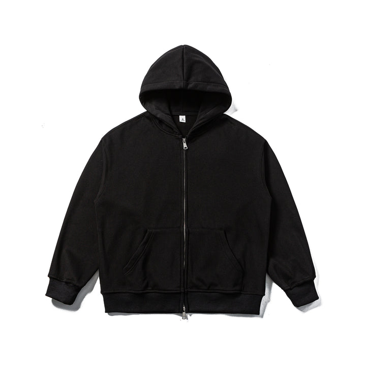 Unisex Kapuzen-Sweatjacke mit Zweiwege-Reißverschluss und Kängurutasche Drune