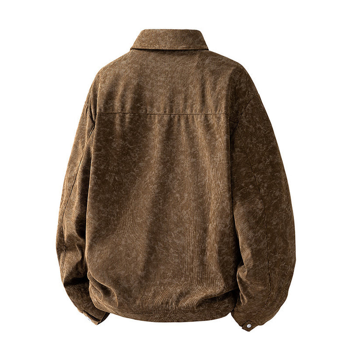 Herren Gemusterte Cordjacke mit praktischen Taschen Drune