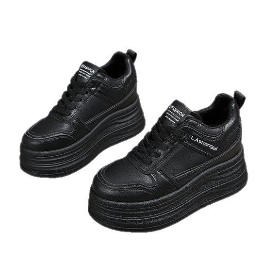 Damen modische Plateau-Sneaker mit strukturiertem Obermaterial und komfortablem Dämpfungssystem Drune