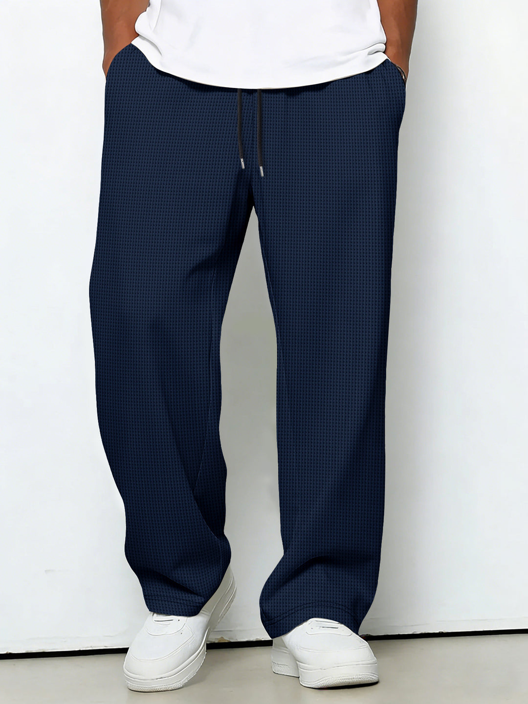 Herren lockere Jogginghose mit Kordelzug und seitlichen Eingrifftaschen Drune