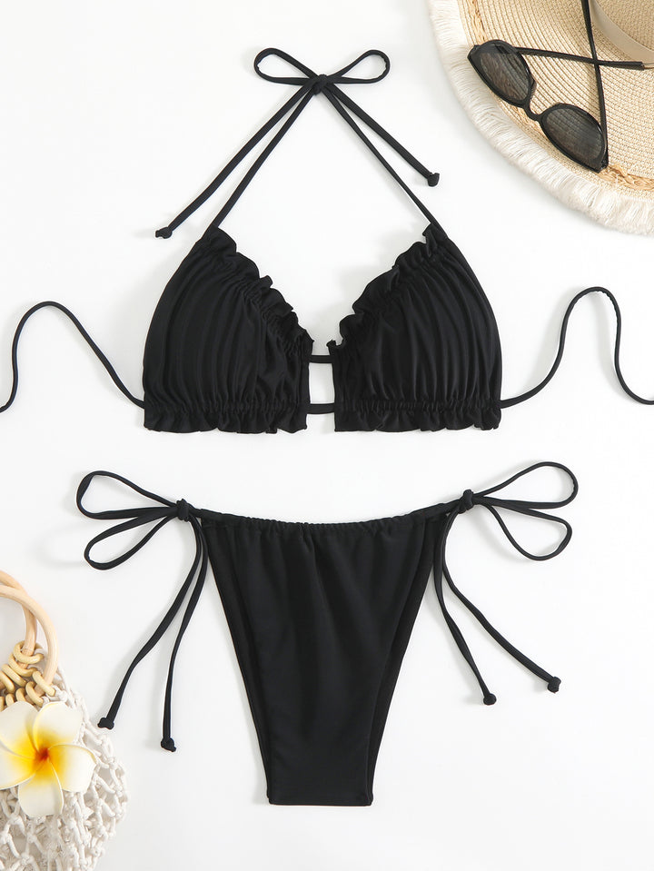 Damen Rüschen-Bikini mit verstellbaren Trägern Drune