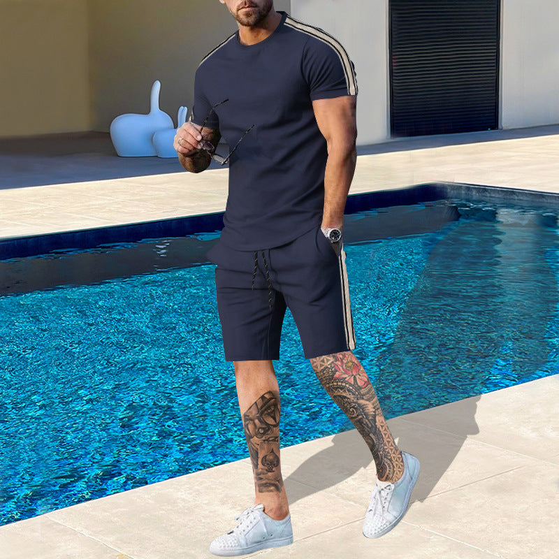 Herren Sportliches T-Shirt und Shorts Set Drune