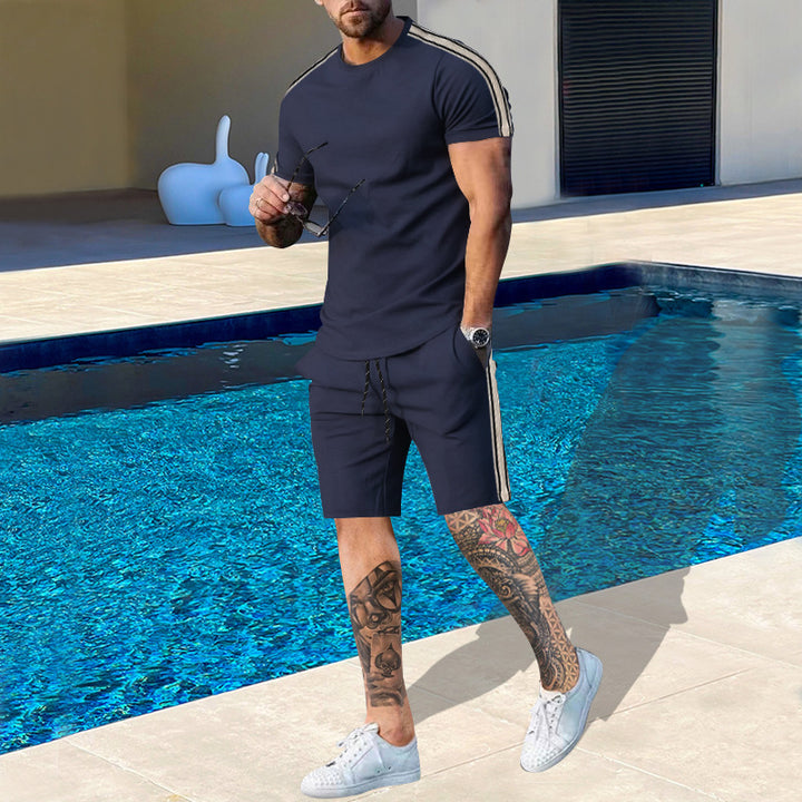 Herren Sportliches T-Shirt und Shorts Set Drune