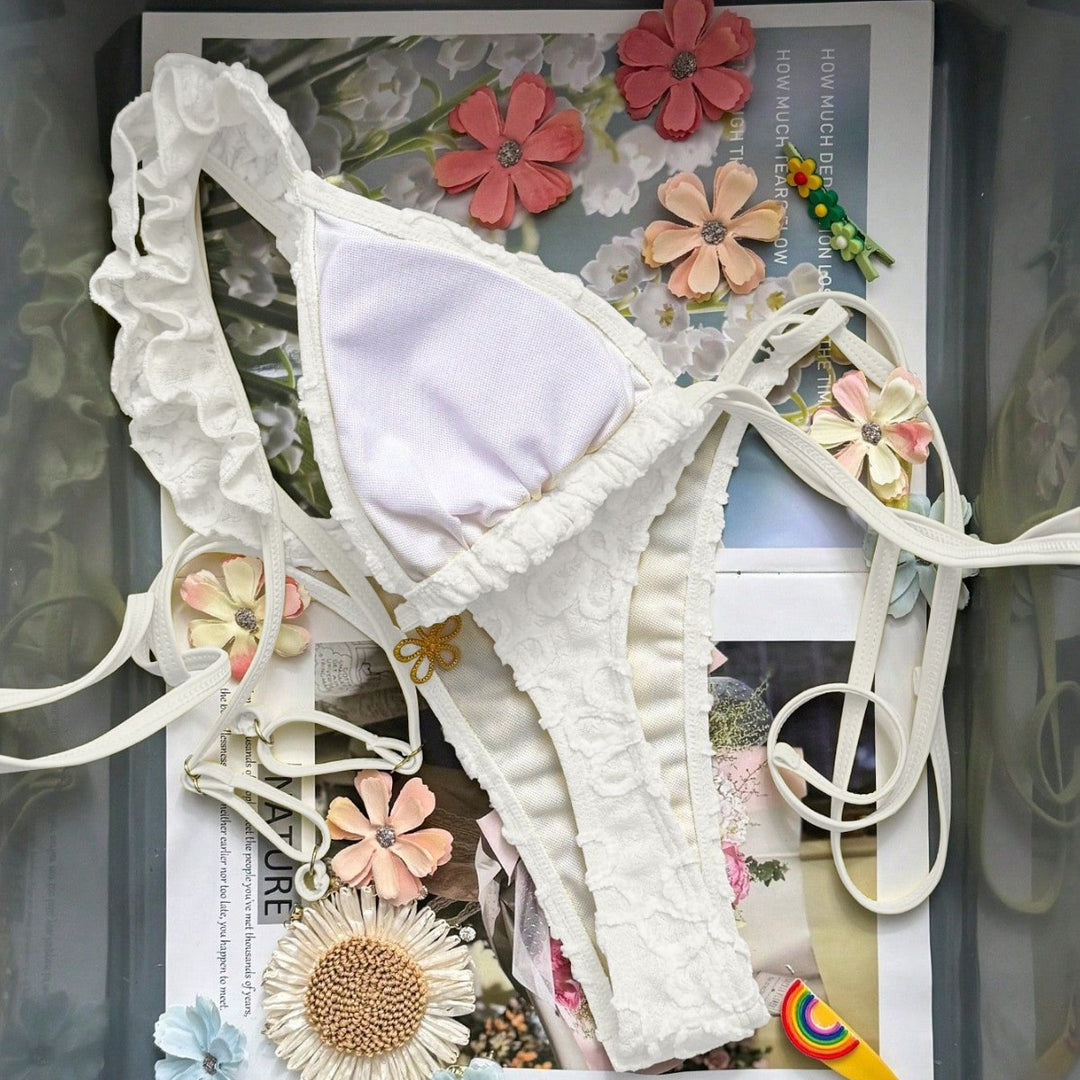 Damen Blumenverziertes Bikini-Set Drune