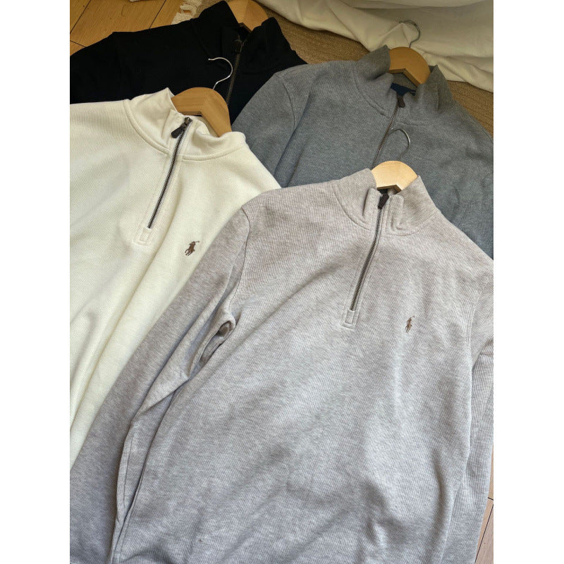Damen Sportlicher Pullover mit Stehkragen Drune