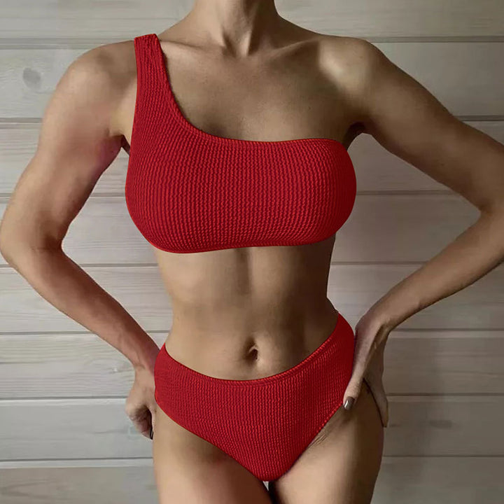 Damen Einseitiger Bikini mit hoch geschnittenem Schnitt Drune