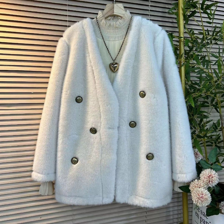 Damen Elegante Felljacke Drune
