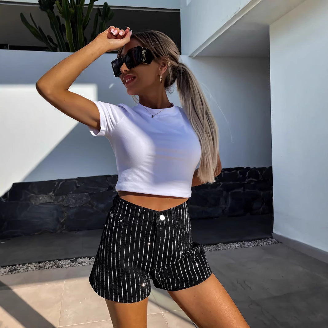 StreifenSpirit DenimShorts