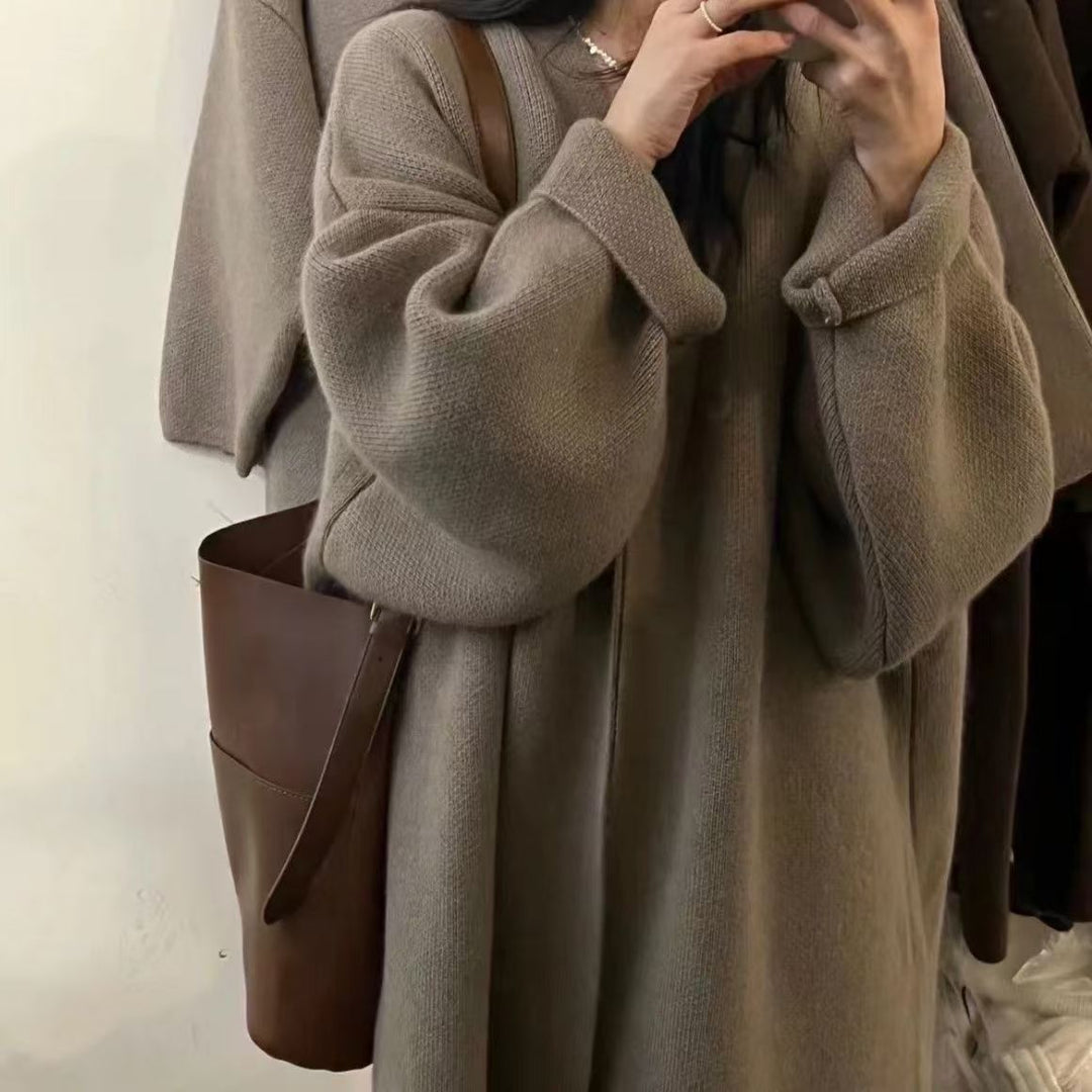 Damen Elegante und warme Oversized-Strickjacke Drune