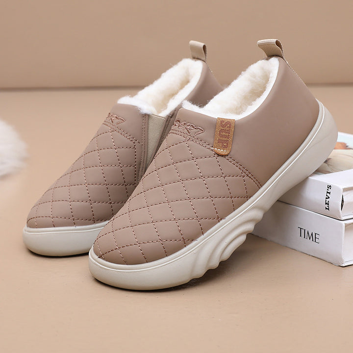 Damen Bequeme und warme Hausschuhe mit kuscheligem Innenfutter Drune