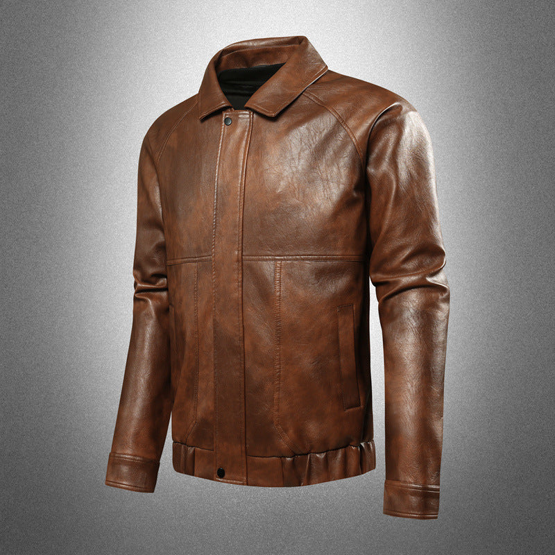 Herren Modische Echtlederjacke Drune