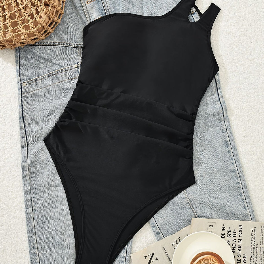 Damen Einseitiger Eleganter Badeanzug Drune