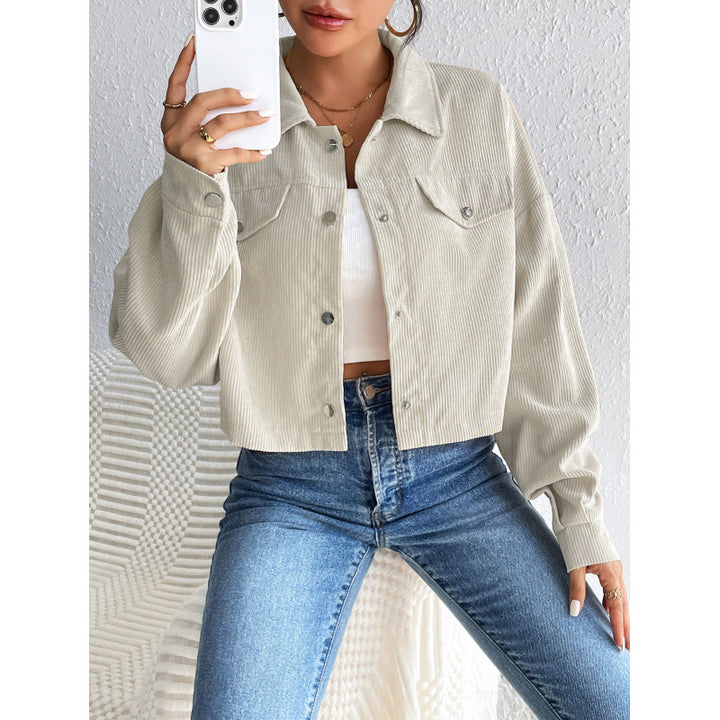 Damen Cordjacke im cropped Design Drune