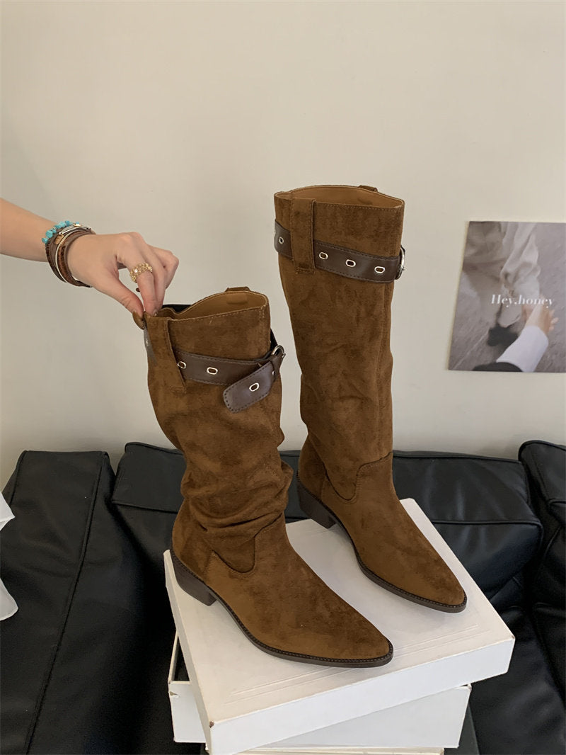 Damen Modische Stiefel Drune