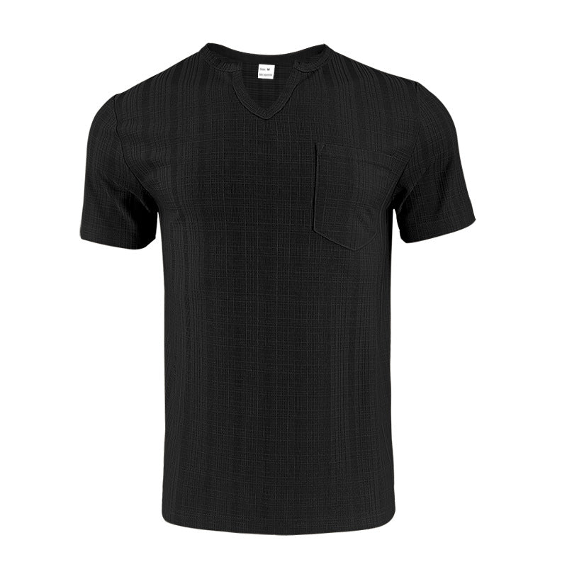 Herren Kurzarmshirt mit Struktur und Brusttasche Drune