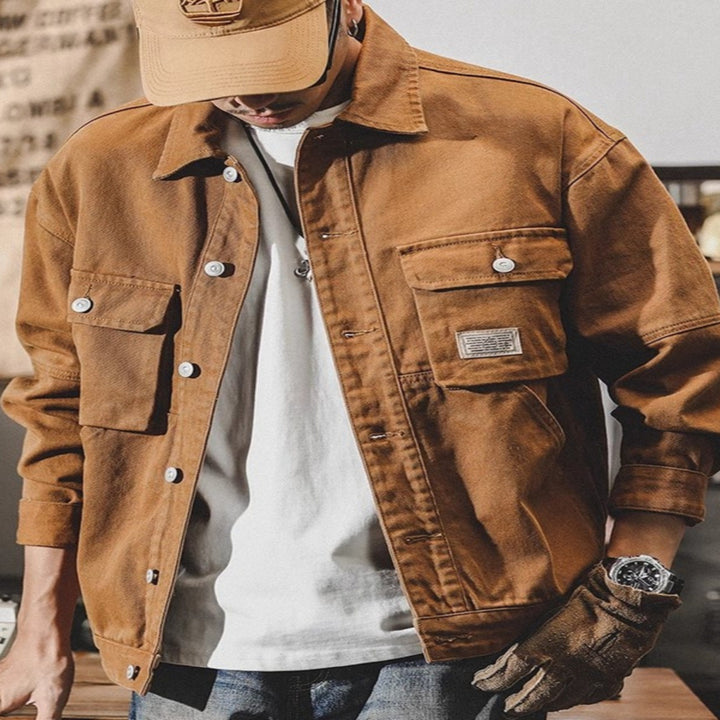 Herren Lässige Utility-Jacke mit praktischen Taschen Drune