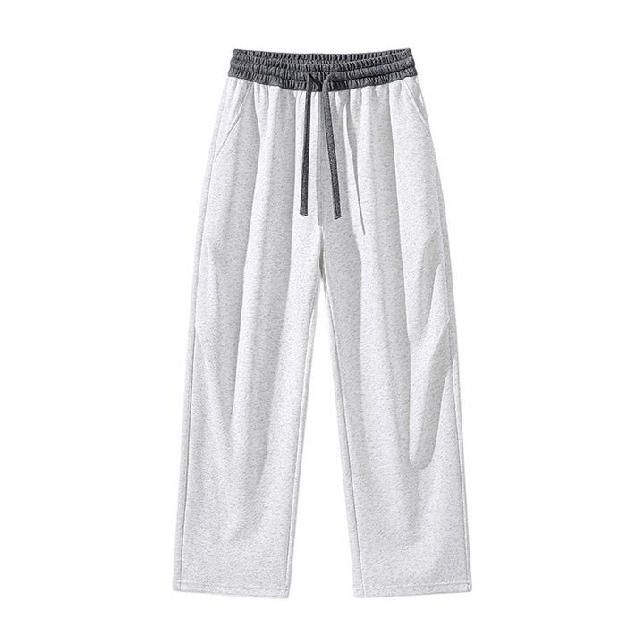 Herren Gerade geschnittene Lounge-Jogginghose mit elastischem Kordelbund & Seitentaschen Drune