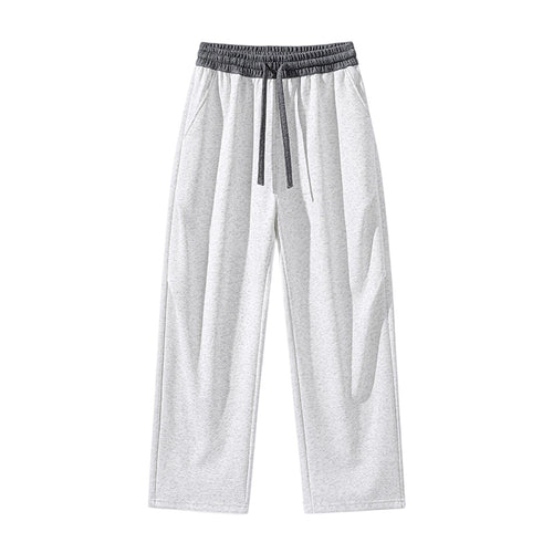 Herren Gerade geschnittene Lounge-Jogginghose mit elastischem Kordelbund & Seitentaschen Drune