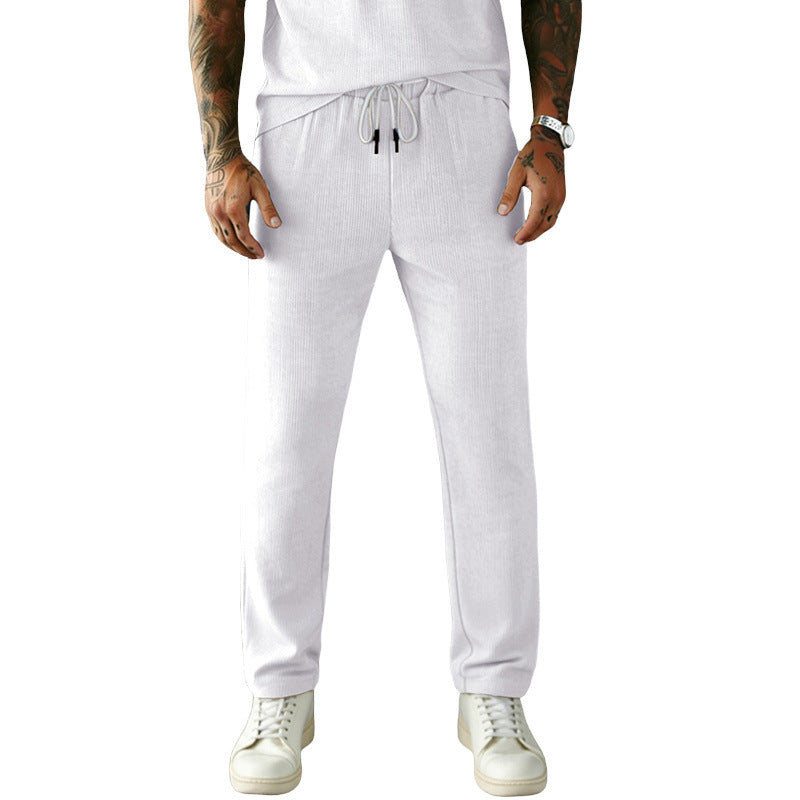 Herren Slim-Fit Jogginghose mit Kordelzug, elastischem Bund und seitlichen Eingrifftaschen Drune