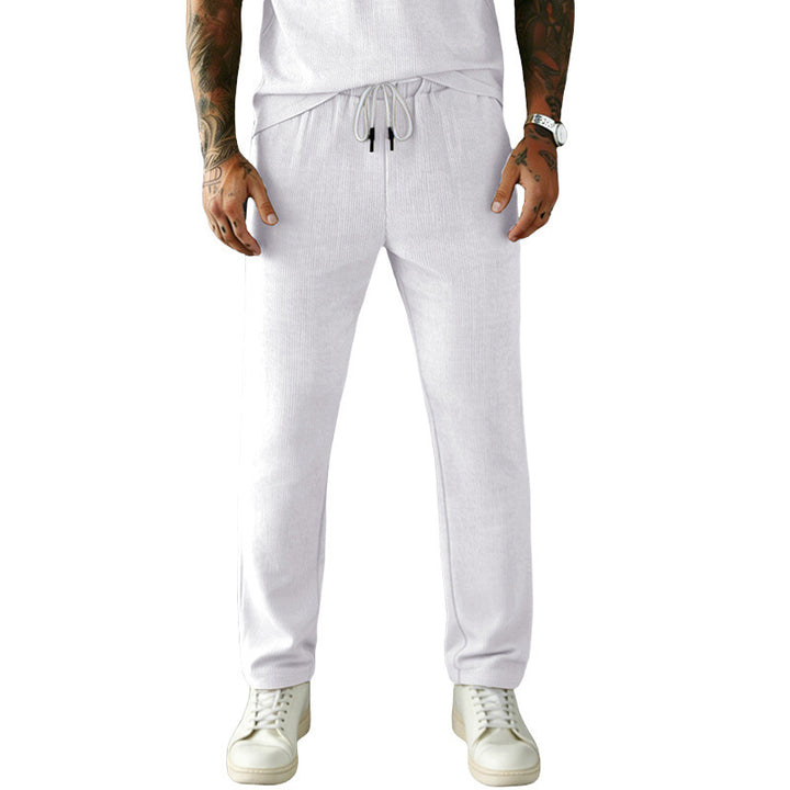 Herren Slim-Fit Jogginghose mit Kordelzug, elastischem Bund und seitlichen Eingrifftaschen Drune