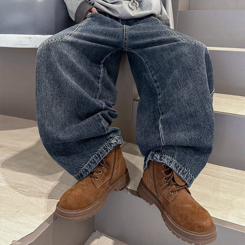 Damen weite Jeanshose mit einzigartigem Schnitt Drune