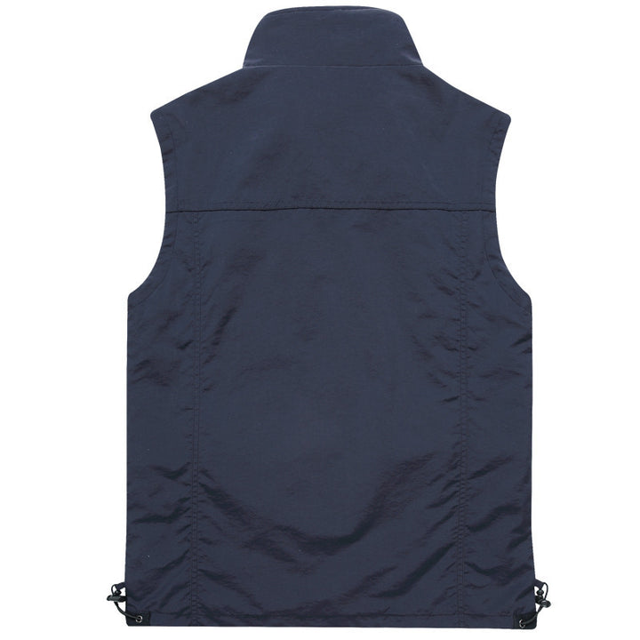 Herren leichte multifunktionale Utility-Weste mit Mesh-Futter und verstellbarem Saum Drune