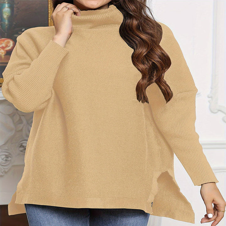 Damen gemütlicher Rollkragenpullover aus feinem Strick Drune
