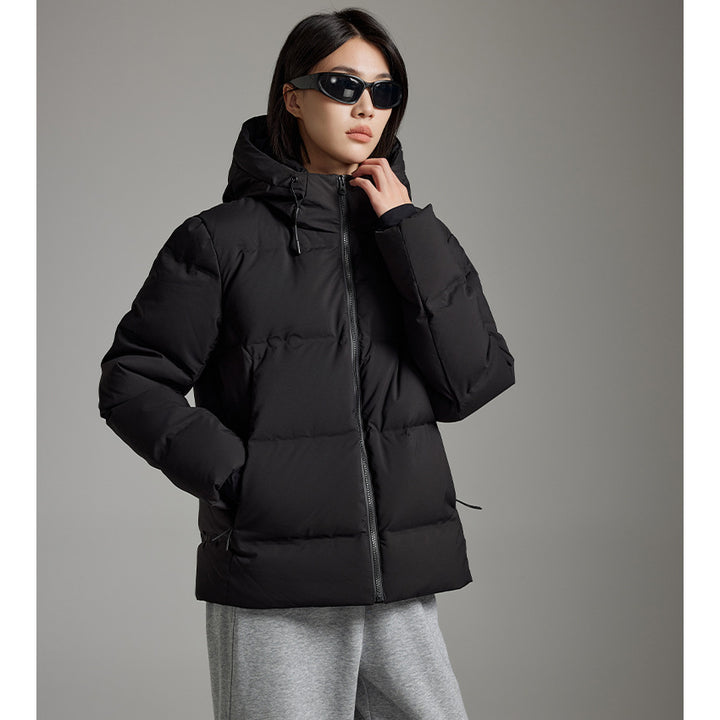 Damen Wattierte Winterjacke mit Kapuze, Thermo-Isolierung und winddichter Außenhülle Drune