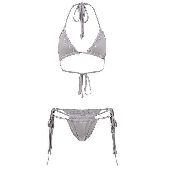 Damen Bikini-Set mit modischem Triangel-Design und verstellbaren Trägern Drune
