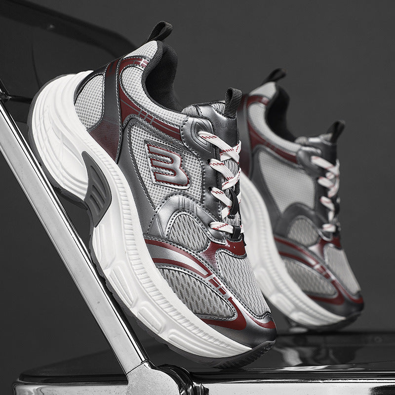 Unisex Voluminöse Mesh-Runner mit atmungsaktivem Obermaterial und stoßdämpfender Plateausohle Drune