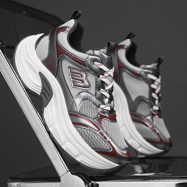 Unisex Voluminöse Mesh-Runner mit atmungsaktivem Obermaterial und stoßdämpfender Plateausohle Drune