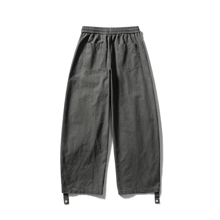 Damen Weite Cargo‑Hose mit elastischem Tunnelzugbund, aufgesetzten Pattentaschen und verstellbaren Beinriemen Drune