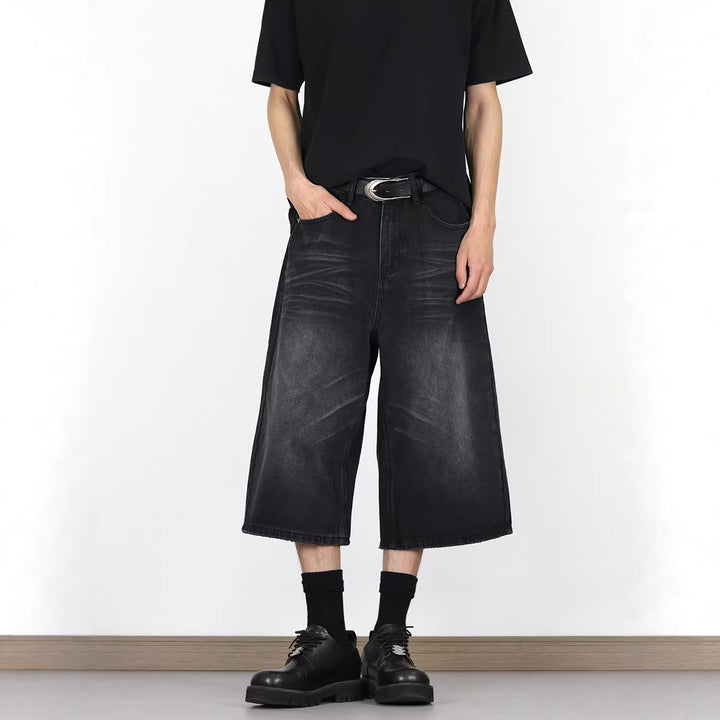 Herren Modische Dialen Denim-Cargo-Shorts Drune