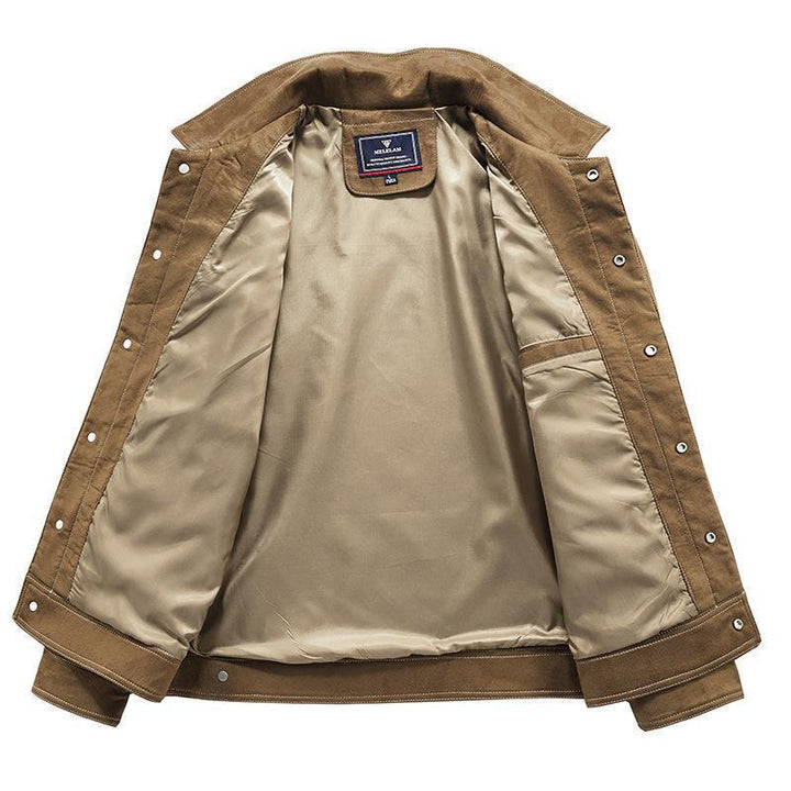 Herren Modische Wildlederjacke Drune