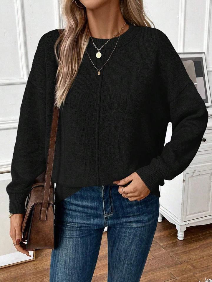 Damen gemütlicher Strickpullover mit lässigem Schnitt Drune