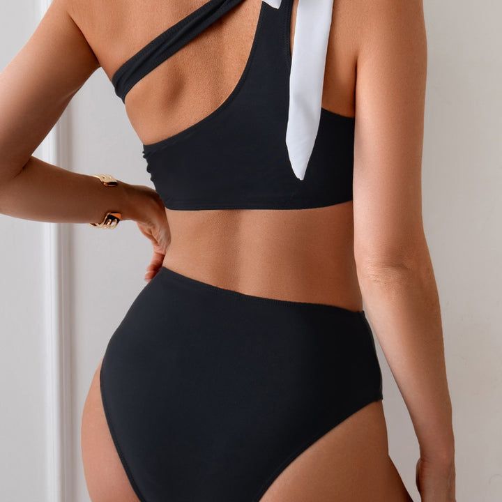 Damen Einseitiger Bikini mit dekorativer Schleife Drune